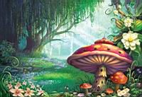 Fantasy land, maison dans un champignon